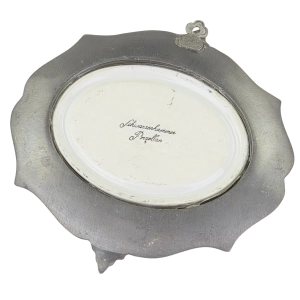 79419 SCHWARZENHAMMER PTASZKI NA PORCELANIE W CYNOWEJ RAMIE PAPUŻKAMI (4).jpg