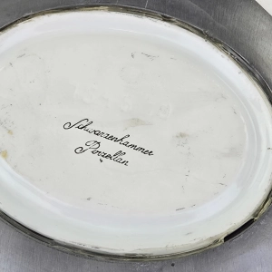 79421 SCHWARZENHAMMER PTASZKI NA PORCELANIE W CYNOWEJ RAMIE Z SZCZYGŁAMI ZWYCZAJNYMI (5).jpg