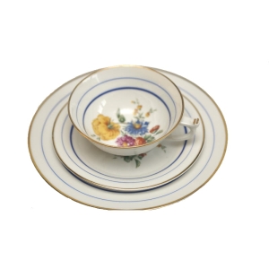 BELGIA ZESTAW ŚNIADANIOWY W KWIATY