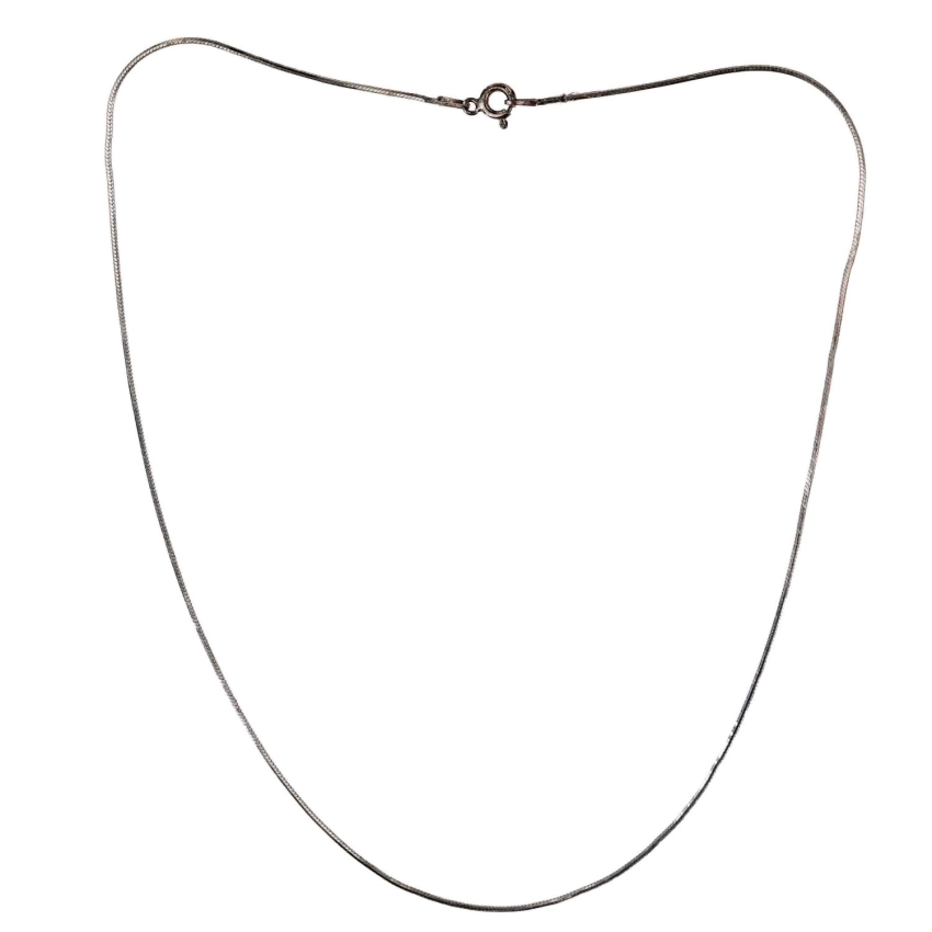 79455 PIĘKNY STARY SREBRNY ŁAŃCUSZEK ŻMIJKA PRÓBA 925 WAGA 3,6 G DŁ. 45 CM (1).jpg