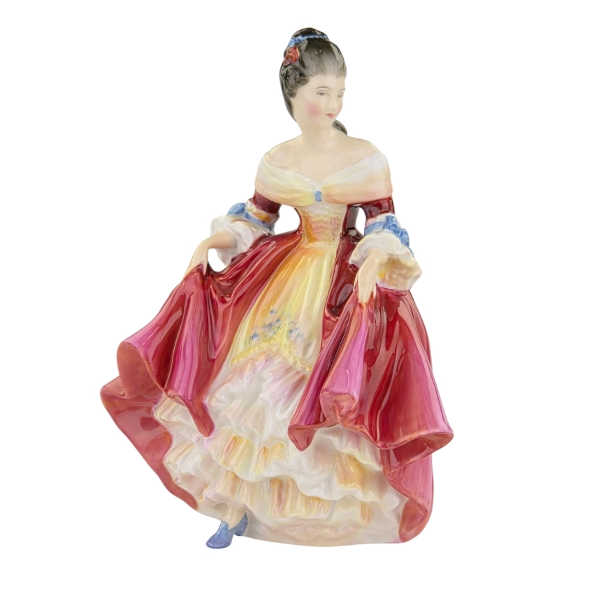 79497 ROYAL DOULTON SOUTHERN BELLE FIGURKA NIEWIASTY W CZERWONEJ SUKNI (1).jpg