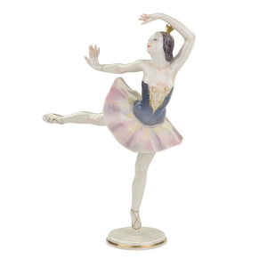 79513 HUTSCHENREUTHER C. WERNER ŚLICZNA RĘCZNIE MALOWANA FIGURKA BALETNICY (2).jpg