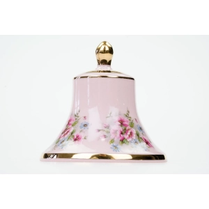 75728 CHODOV KOLEKCJONERSKI DZWONEK DZWONECZEK Z RÓŻOWEJ PORCELANY (2).jpg
