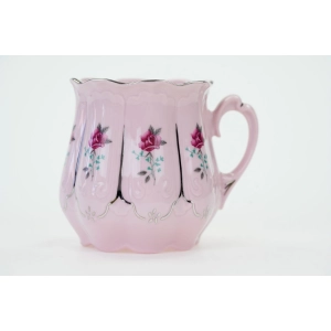 70845 CHODOV KUBEK HANKA Z RÓŻOWEJ PORCELANY KWIATY I SREBRZENIAMI (2).JPG