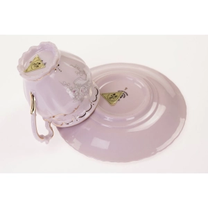 47143 CHODOV FILIŻANKA MOKKA Z RÓŻOWEJ PORCELANY CUDEŃKO Z RELIEFAMI (5).jpg