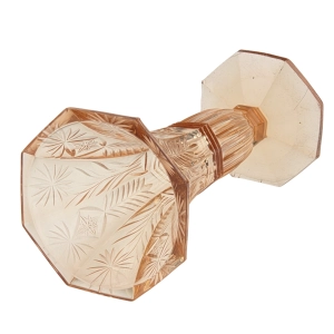 79560 ZAWIERCIE NIETYPOWY ŁOSOSIOWY WAZON NA STOPIE W STYLU ART-DECO #198 RĘCZNIE SZLIFOWANY (9).jpg