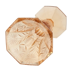 79560 ZAWIERCIE NIETYPOWY ŁOSOSIOWY WAZON NA STOPIE W STYLU ART-DECO #198 RĘCZNIE SZLIFOWANY (10).jpg