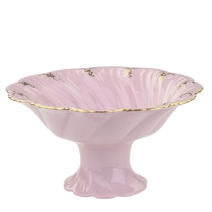 79599 LEANDER FELICJA GŁĘBSZA PATERKA NA NÓŻCE NA CZEKOLADKI Z RÓŻOWEJ PORCELANY KOLOROWE KWIATKI (2).jpg