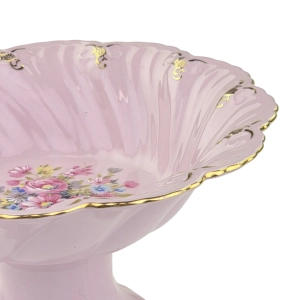 79599 LEANDER FELICJA GŁĘBSZA PATERKA NA NÓŻCE NA CZEKOLADKI Z RÓŻOWEJ PORCELANY KOLOROWE KWIATKI (5).jpg