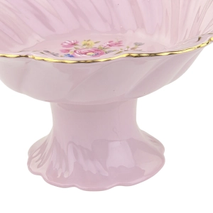 79599 LEANDER FELICJA GŁĘBSZA PATERKA NA NÓŻCE NA CZEKOLADKI Z RÓŻOWEJ PORCELANY KOLOROWE KWIATKI (6).jpg