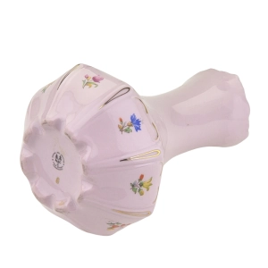 79601 CHODOV LENKA WAZON Z RÓŻOWEJ PORCELANY DEROBNE KWIATUSZKI RELIEFY I ZŁOCENIA (8).jpg