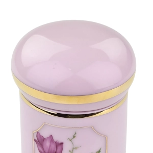 79603 STRUŽNA POJEMNIK Z RÓŻOWEJ PORCELANY JAK APTECZNY SŁÓJ MAKI ANEMONY (4).jpg