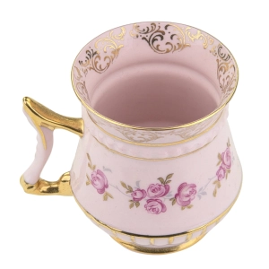 79610 UPAK CARLSBAD KUBEK FILIŻANKA Z RÓŻOWEJ PORCELANY W RÓŻYCZKI (3).jpg