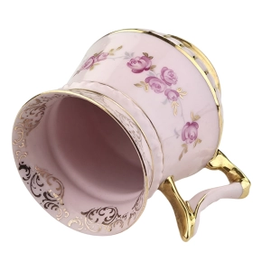 79610 UPAK CARLSBAD KUBEK FILIŻANKA Z RÓŻOWEJ PORCELANY W RÓŻYCZKI (7).jpg