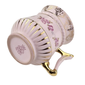 79610 UPAK CARLSBAD KUBEK FILIŻANKA Z RÓŻOWEJ PORCELANY W RÓŻYCZKI (8).jpg