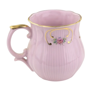 79619 STRUŽNA ŁADNY KUBEK Z RÓŻOWEJ PORCELANY RĘCZNIE MALOWANE RÓŻYCZKI (6).jpg