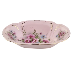 79632 CHODOV ANFRA OWALNA MISECZKA Z RÓŻOWEJ PORCELANY BUKIETY KWIATÓW (2).jpg