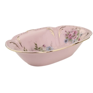 79632 CHODOV ANFRA OWALNA MISECZKA Z RÓŻOWEJ PORCELANY BUKIETY KWIATÓW (4).jpg