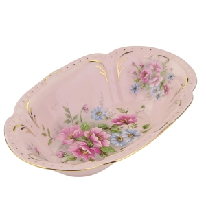 79632 CHODOV ANFRA OWALNA MISECZKA Z RÓŻOWEJ PORCELANY BUKIETY KWIATÓW (5).jpg