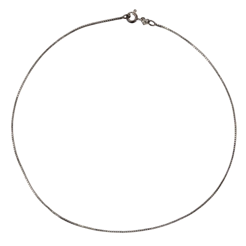 79655 SREBRNY ŁAŃCUSZEK KOSTKA DŁUGOŚĆ 37 CM WAGA 2,5 G (1).jpg