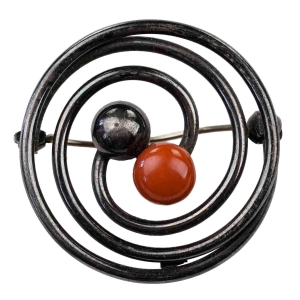 79828 SREBRO BROSZA Z SPIRALA Z KORALEM WAGA 7,5 G PR. 935 (1).jpg