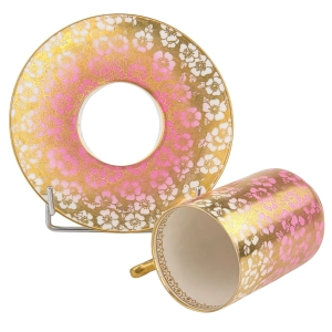 79869 LIMOGES OVINGTON BRO'S FILIŻANKA ZE SPODKIEM ZABYTKOWA FILIŻANKA W KWIATY (7).jpg