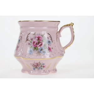 51527 CHODOV ANFRA FILIŻANKA KUBEK Z RÓŻOWEJ PORCELANY BUKIETY KWIATÓW (2).JPG