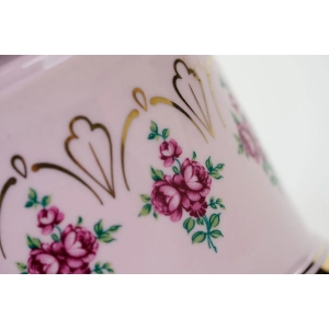 75800 CHODOV BOMBONIERA POJEMNIK Z POKRYWĄ Z RÓŻOWEJ PORCELANY BUKIETY RÓŻYCZEK (3).jpg