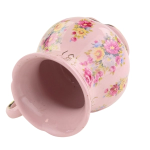 79961 ŚLICZNY KUBEK Z RÓŻOWEJ PORCELANY RĘCZNIE MALOWANE BUKIETY (6).jpg
