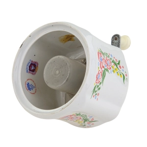 79969 ĆMIELÓW RĘCZNY PORCELANOWY MŁYNEK DO KAWY W KWIATUSZKI (6).jpg