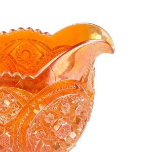 79991 IMPERIAL GLASS CARNIVAL GLASS BELLAIRE IRYZOWANY DZBANUSZEK MLECZNIK (4).jpg