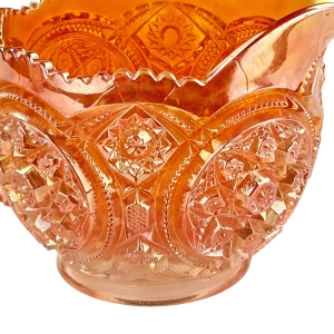 79991 IMPERIAL GLASS CARNIVAL GLASS BELLAIRE IRYZOWANY DZBANUSZEK MLECZNIK (6).jpg