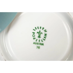 54984 AUSTRIA LILIENPORZELLAN DAISY DUŻA NIEBIESKA FILIŻANKA ZE SPODKIEM (5).JPG