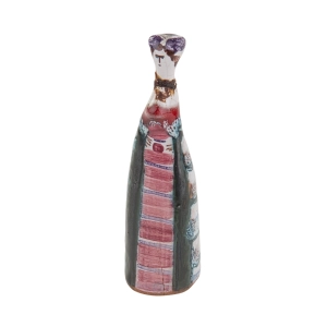 CERAMICZNA FIGURKA KOBIETY W DŁUGIEJ SUKNI RĘCZNIE MALOWANA LOT