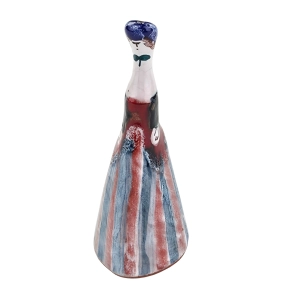 CERAMICZNA FIGURKA KOBIETY W DŁUGIEJ SUKNI RĘCZNIE MALOWANA II