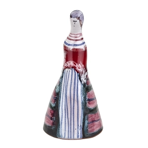 80019 CERAMICZNA FIGURKA KOBIETY W DŁUGIEJ SUKNI RĘCZNIE MALOWANA 1965 ROK LOT (2).jpg