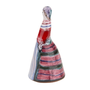 80019 CERAMICZNA FIGURKA KOBIETY W DŁUGIEJ SUKNI RĘCZNIE MALOWANA 1965 ROK LOT (3).jpg