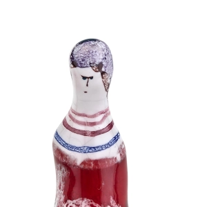 80019 CERAMICZNA FIGURKA KOBIETY W DŁUGIEJ SUKNI RĘCZNIE MALOWANA 1965 ROK LOT (6).jpg