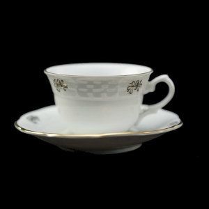 THUN BIEL I ZŁOTO FILIŻANKA DO MOKKI ZE SPODKIEM