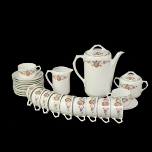 AICH CUDOWNY SERWIS DO KAWY HERBATY RÓŻANE MEDALIONY 11 OSÓB