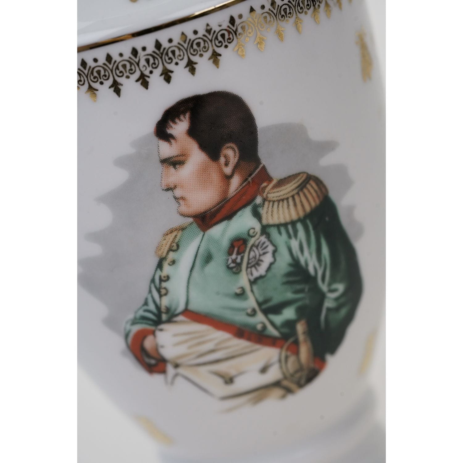 60er J.Porcelaine de luxe  Vase mit Napoléon und Joséphine (Gebraucht